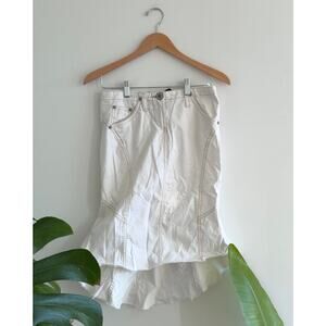 wet seal true y2k midi denim skirt | sz 3